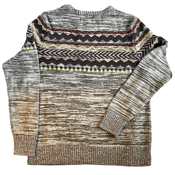 Urban Pipeline Large Cotton Blend Longsleeve Sweater Blue/Grey & Accent Pattern - Picture 2 of 15